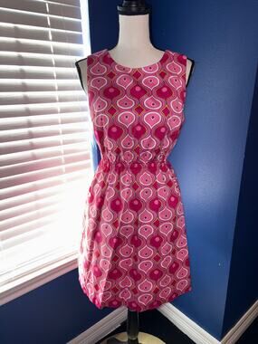 Ellen & Ollie Retro Geometric Sleeveless Dress – Size 8 – EUC